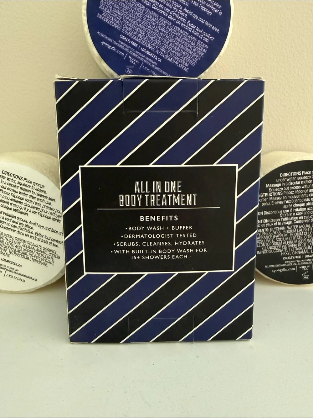 Spongelle Men's Buffer Trio Bergamot Cedar Verbena NEW IN BOX